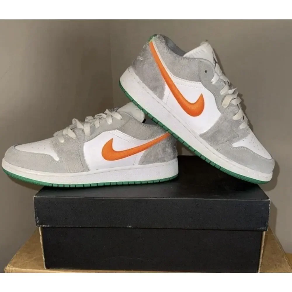 6Y = 7.5W - Jordan 1 Low Rabbit SE DZ6333-083 Grey Orange Green GS